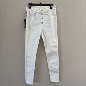 Rag & Bone Nina High Rise Ankle Skinny Jeans White 29 NWT
